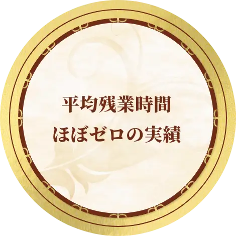 平均残業時間ほぼゼロの実績