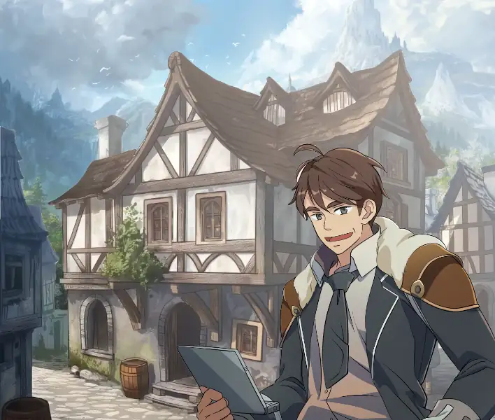 建物の前でメンターらしき先輩が立っているイメージ画像